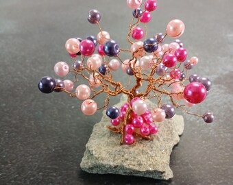 Gift idea for birthday, lucky charm, lucky tree, tree of life, art gift for women for Mother's Day or anniversary