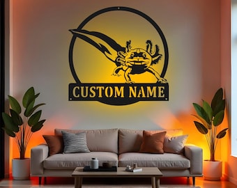 Custom Axolotl Sign LED Metal Wall Art, Personalized Axolotl Name Decor, Kids Room Axolotl Gift, Axolotl Lover Wall Art
