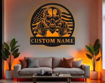 Bannière Murale Motivation Home Gym - Powerlifting - Neuf