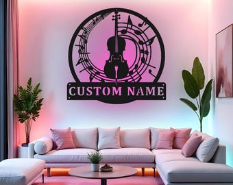 Custom cellobord led metalen muurkunst, gepersonaliseerd cadeau muziekleraar, muzikant woondecoratie, bord klaslokaalstudio