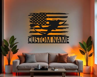 Custom Scuba Diver Sign LED Metal Wall Art, Personalized Diving Decor, Scuba Gift for Diver, Ocean Lover Room Decor