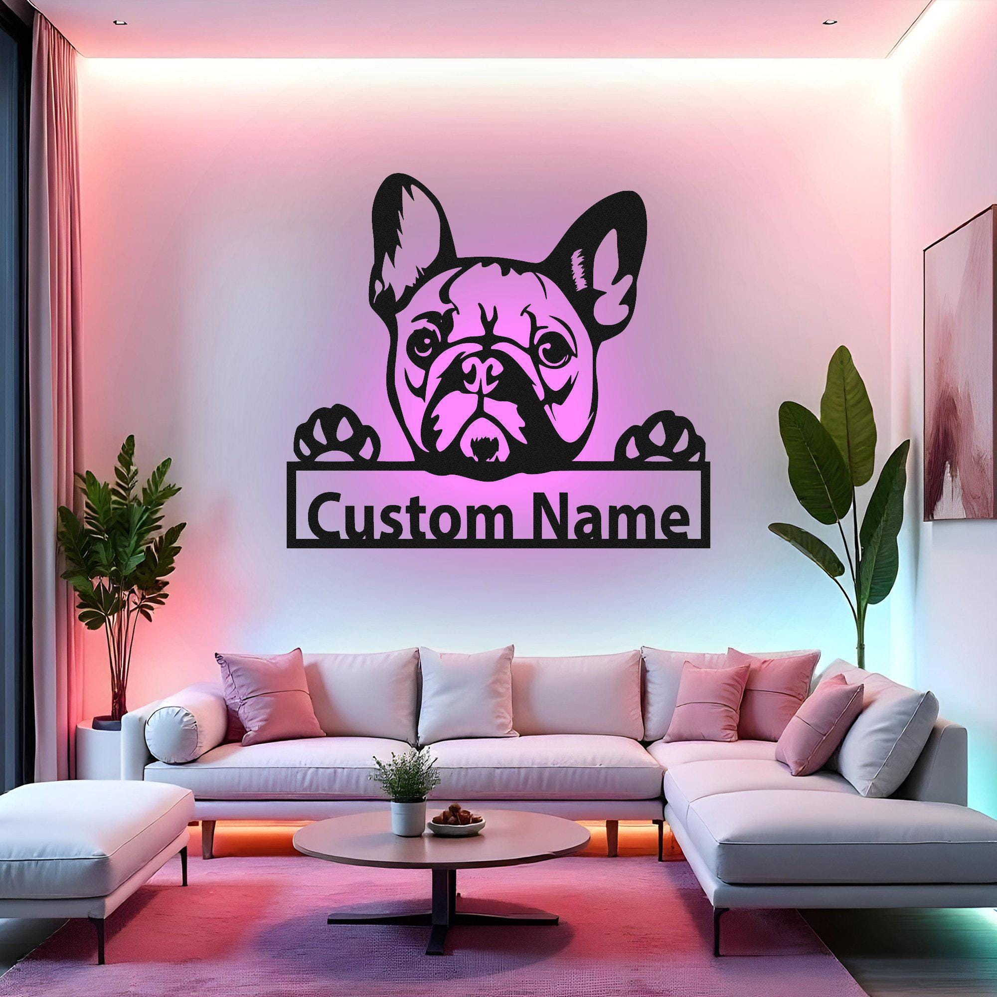 Schatzmix Wandschild 'Französische Bulldogge' – 20x30 Cm Aus Metall, Gewölbt, Mit 4 Aufhänkelöchern, Mehrfarbig Bedruckt