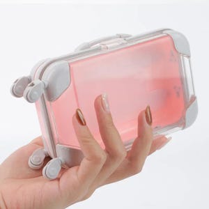 Mini maleta organizadora: un bonito estuche de viaje para guardar maquillaje, juguetes o chucherías. Maleta de plástico de varios colores para niños y adultos.
