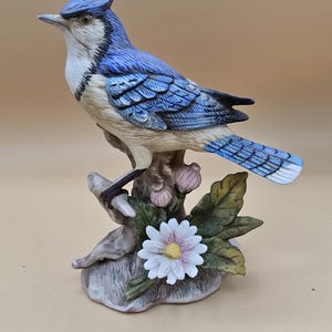 Vintage Blue Bird Figurine - Etsy