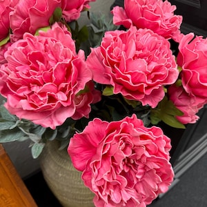 Pink Peony Artificial flower stems