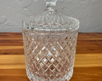 Diamond Cut Crystal Container - Large - 7x5
