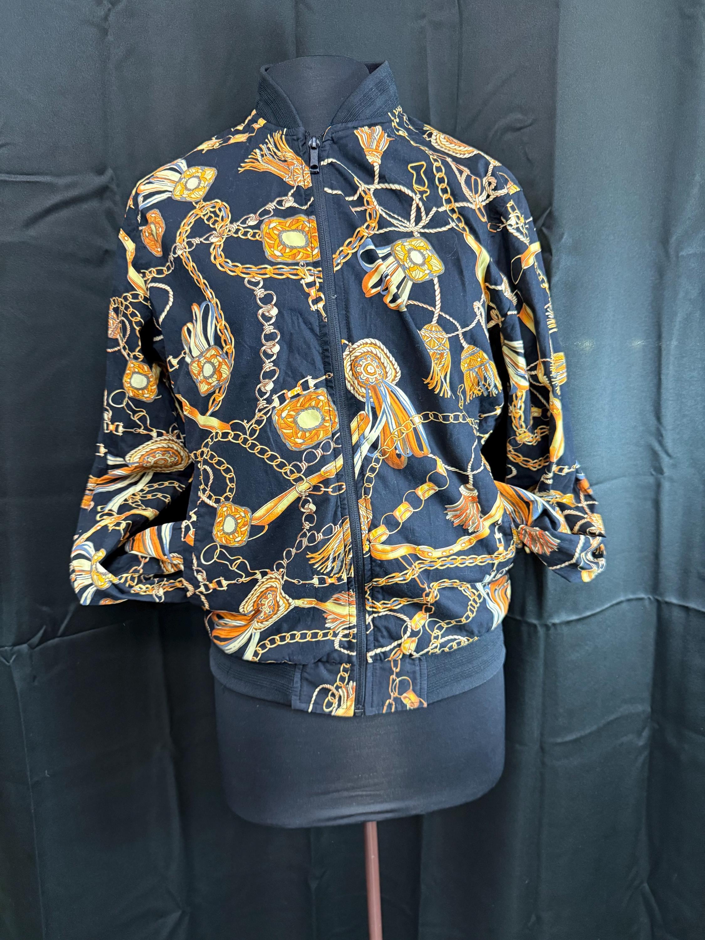 Jacket Denim & Flower Ricky Singh Size M Striped Seer Sucker Slim