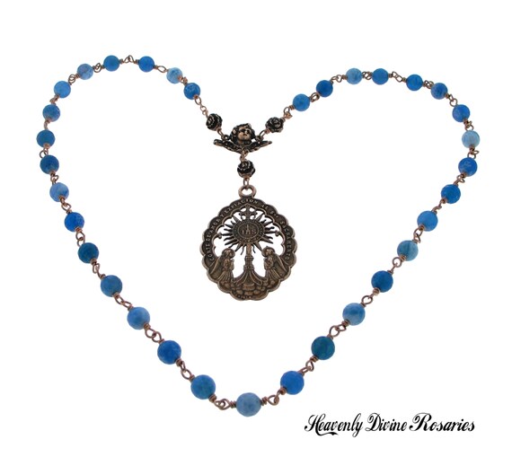 Heavenly Divine Rosaries Catholic Jesus Bronze Wirewrapped Etsy