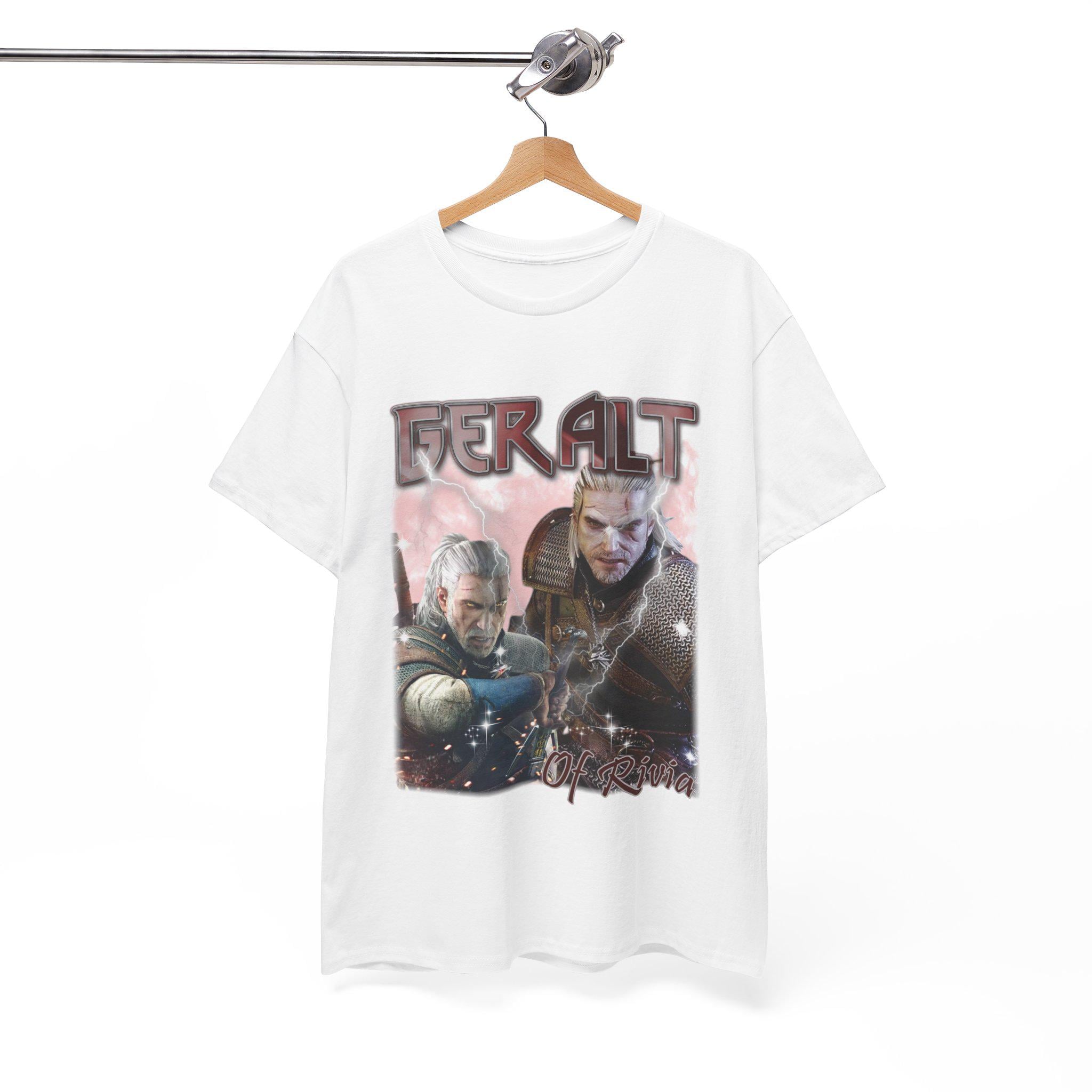 Geralt of Rivia Shirt Anime Unisex Heavy Cotton Tee,The Witcher Merch,Vesemir,Unique Art Wear,Gift for Fans,Graphic Tee Design Clothing