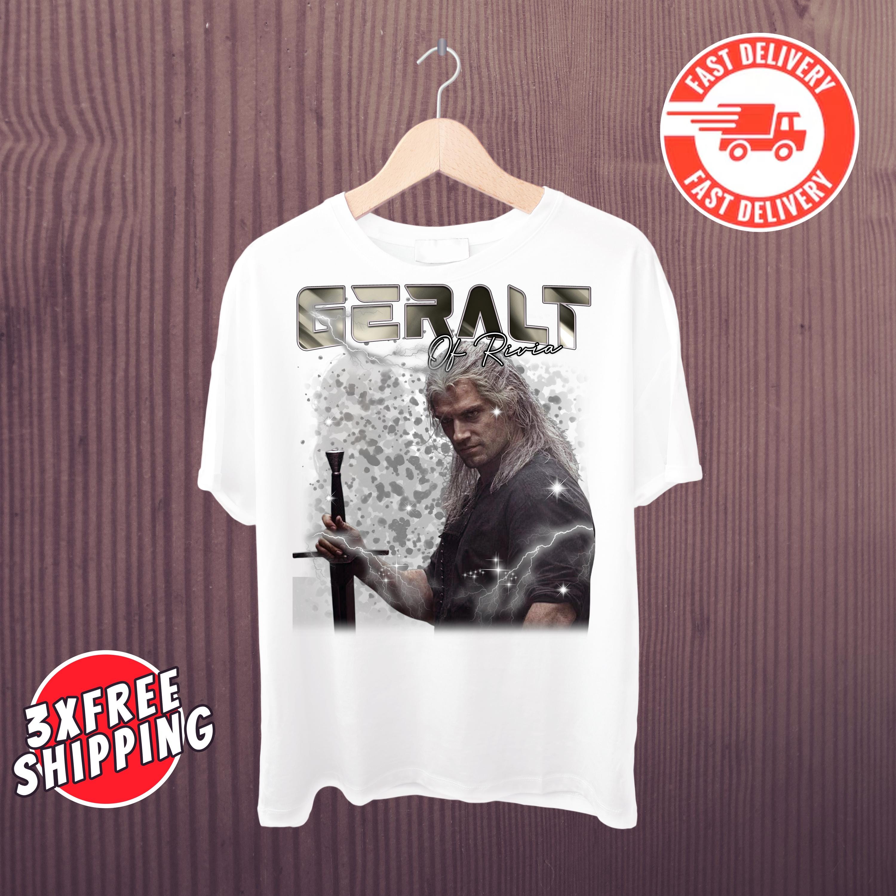 GERALT of RIVIA Shirt Anime Unisex Gift for Fans,Henry CAVILL,Graphic Tee Design Clothing,Geralt,The Witcher Merch