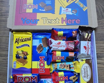 Personalized Romanian Candy Box: Eastern European Chocolate Gift