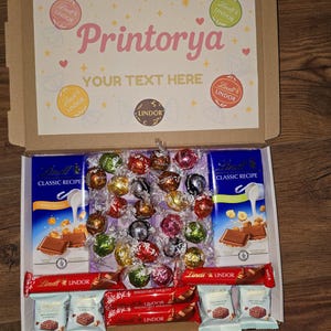 Luxury Birthday Sweet Box | Personalised Chocolate Gift Hamper | Custom Treat Box  | Candy Box Birthday Surprise UK  | Lindor Lindt