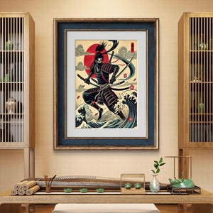 Samurai Ninja Katana Art Print: Japanese Home Decor (Digital Download)