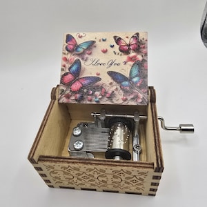 Personalized Music Box | Custom Photo or Text Gift | Handmade Wooden Music Box | Birthday Keepsake | Anniversary Gift | Memory Box 