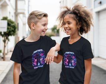 Kinder Gamer Shirt | Spiel Bereit T-Shirt | Gaming-Geburtstags-T-Shirt für Kinder | Videospiel-Liebhaber-Shirt