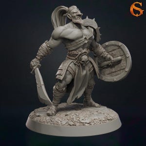 Goblin Boss Miniatures by Solgood Creations | Highly detailed 3D resin Printed 28-32mm scale Dungeons and Dragons or Pathfinder Minis