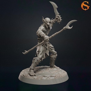 Thin Goblin Monster Miniatures by Solgood Creations Highly detailed 3D resin Printed 28-32mm scale Dungeons and Dragons or Pathfinder Minis