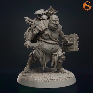 Fat Goblin Monster Miniature by Solgood Creations - Highly Detailed Creature Mini for Tabletop RPGs Dungeons and Dragons or Pathfinder