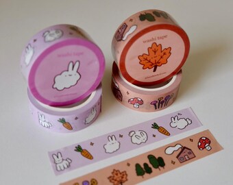 Cosy Autumn and Happy Bunny Washi Tape Bundle