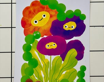 Flower friends print