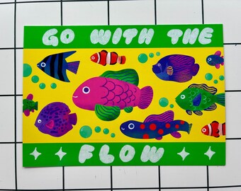 Go with the flow fish print