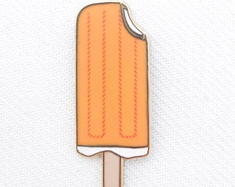 Creamsicle Enamel Pin - Creamsicles - Hard Enamel Pins - Orange