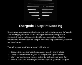 Energetic Blueprint Reading | Human Design & Astrology Report | Personalized PDF Guide