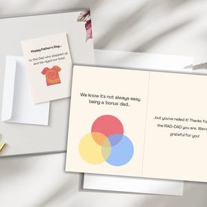 Carte de fête des pères de beau-père - Cadeau amusant pour papa en prime - Imprimable
