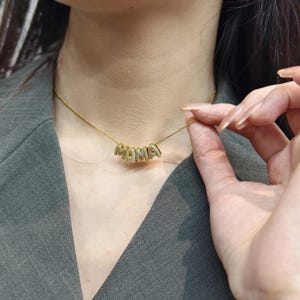 Collar personalizado con nombre y letra de burbuja, de acero inoxidable, con diamantes en forma de diamante, colgante con nombre y letra individual, el mejor regalo para el Día de la Madre.
