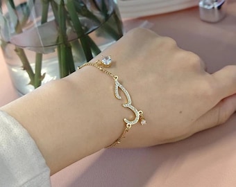 Custom Arabic Name Bracelet: Personalized Stainless Steel Beaded Jewelry