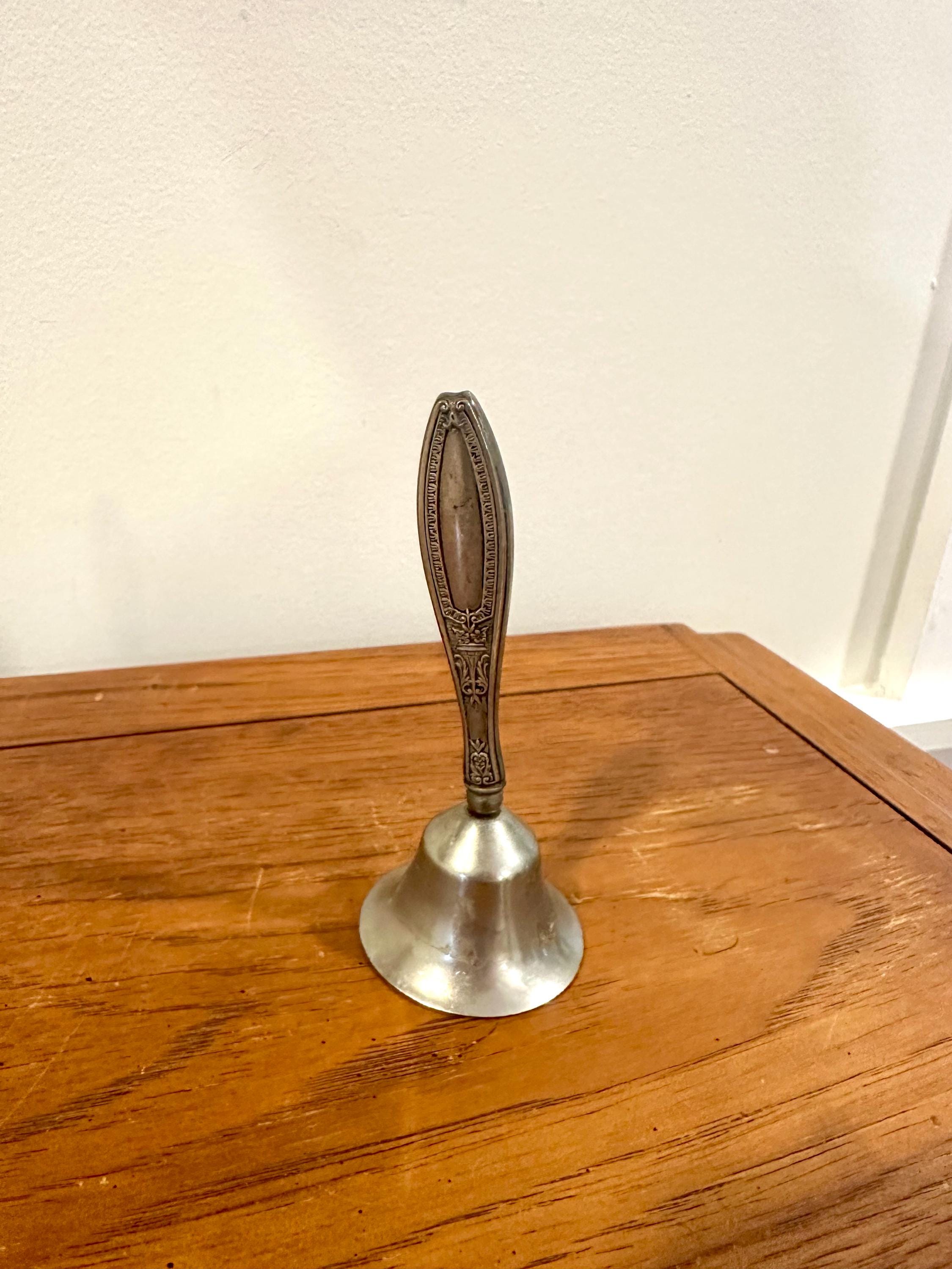Vintage Silver Hand Bell - Etsy