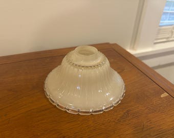 Pantalla de lámpara de pie pequeña de cristal estilo Art Déco vintage