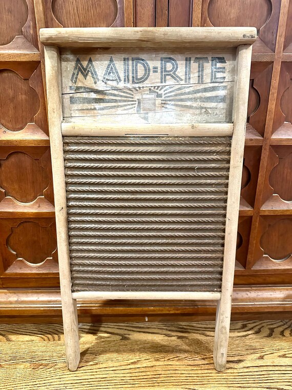 Vintage Maid-rite Wooden/metal Washboard - Etsy