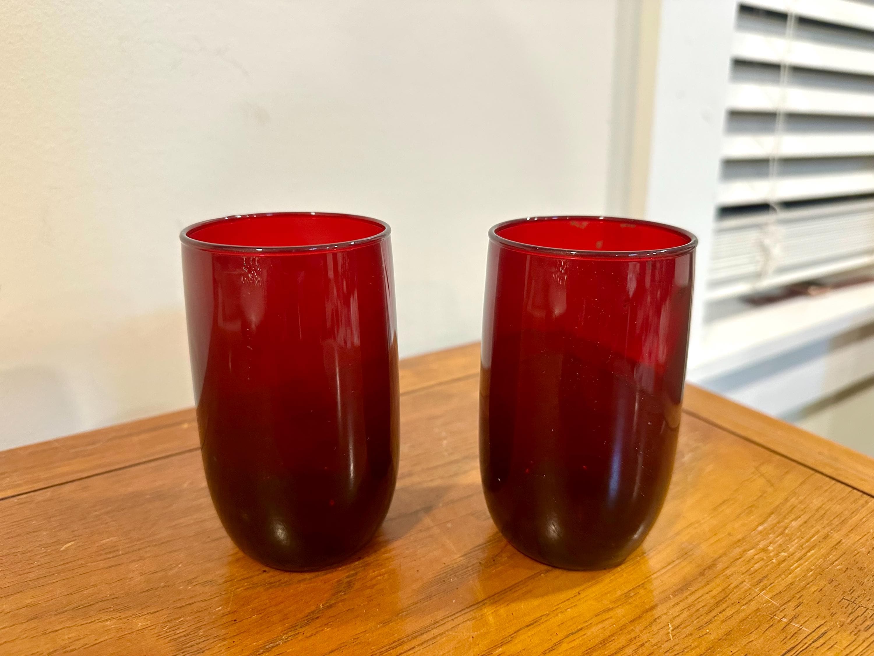 Vintage Anchor Hocking Ruby Red Juice Glass, Set of 2 - Etsy