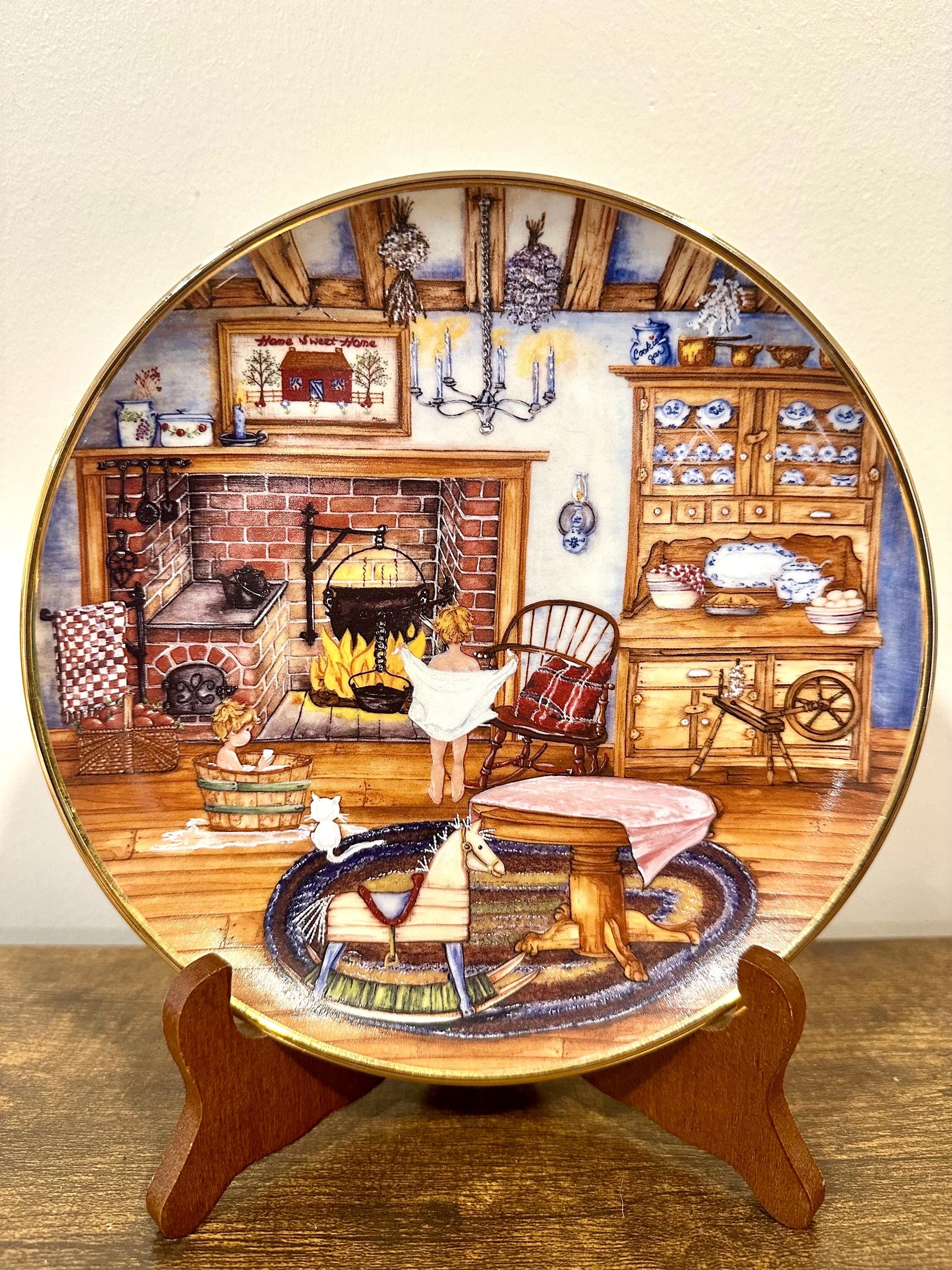 Vintage Franklin Mint, Saturday Night Bath, Collectible Plate