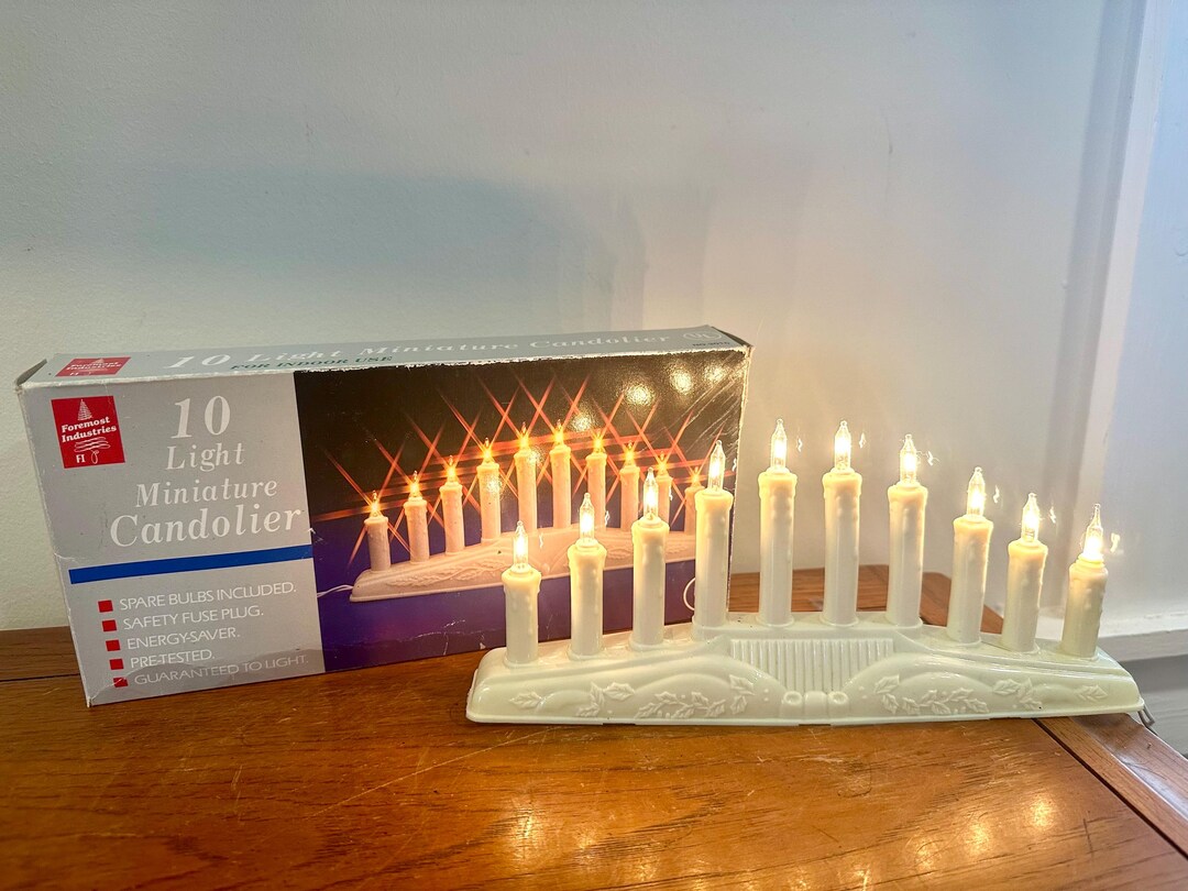Vintage 10-light Miniature Electric Christmas Candolier, Candle Bridge ...