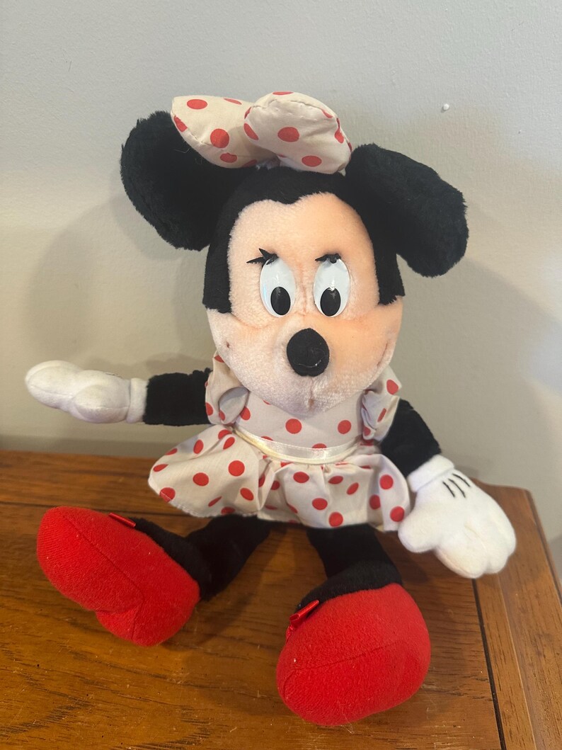 Peluche vintage de Minnie Mouse de Disney con puré de manzana imagen 2