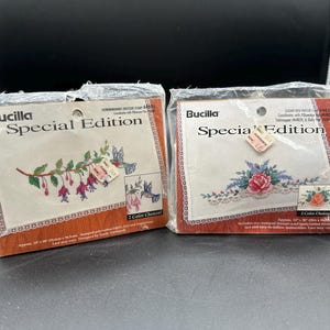embroidered dresser scarf kit Tobin Stamped For Embroidery White Dresser Scarf 14in x 39in