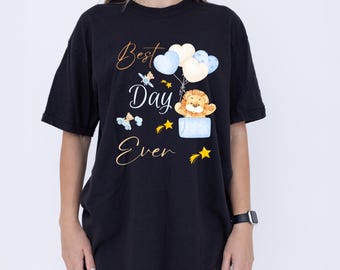 Baby Shower T-Shirt, Lion Balloon Tee, Mom to Be Shirt