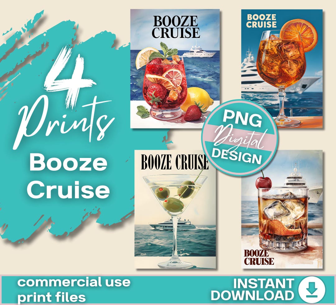 4-in-1 Digital Booze Cruise PNG, Drinking Cruise Clipart, Boat Party ...