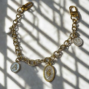 Custom Gold Bag Charm, Women Handbag Charms, Purse Accessories, Keychains, Personalized, Cute Bag Decoration, Accent Piece