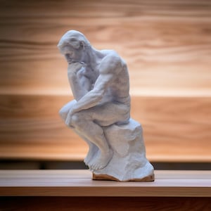 プリント、考える人の彫刻のデッサン、オーギュスト・ロダンの プリント、考える人の彫刻のデッサン、オーギュスト・ロダンの