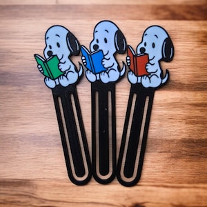 Cute Reading Puppy Bookmark – Minimalist Cartoon Dog for Book Lovers (3 PCS)