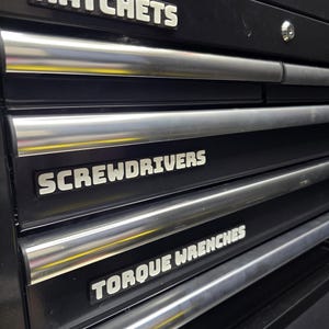 Custom Magnetic Toolbox Labels, 3D Printed Tool Organizers (10 Pack)