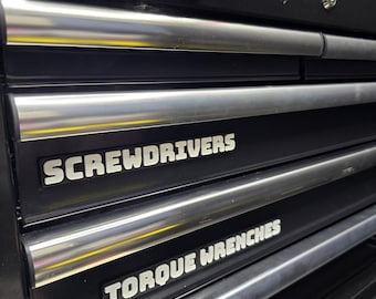 Toolbox Labels, Custom Magnetic ,3D Printed Tool Organizers (10 Pack)