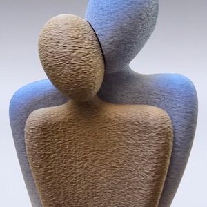 Couple Hugging Sculpture - Modern 3D Printed Home Decor | Unique Romantic Gift