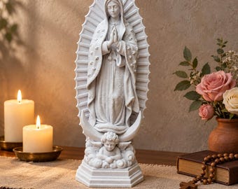Our Lady of Guadalupe Statue, Virgen de Guadalupe, Virgin of Guadalupe Statue for Home Altar, Mexican Catholic Gift