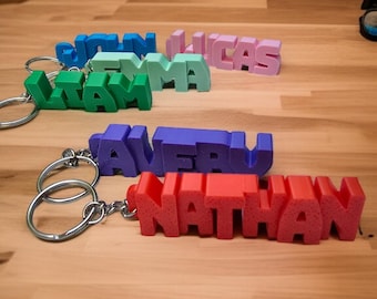 Personalized 3D Name Keychain – Custom PLA Keyring