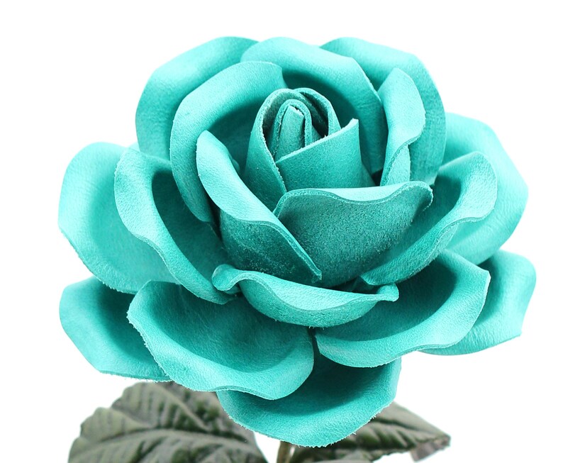 Leather Rose Personalized Third Wedding Anniversary Gift Long Etsy