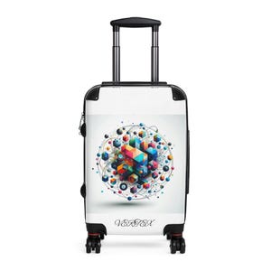 Colorful Abstract Suitcase - Stylish Carry-On Luggage, Travel Gift, Unique Travel Accessory, Modern Design, Vacation Essentials